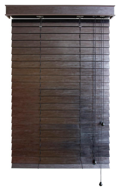 Горизонтальные деревянные жалюзи 50 мм Чёрное дерево 9953 лесенка нить