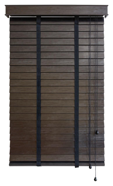 Горизонтальные деревянные жалюзи 50 мм Чёрное дерево 9953 лесенка тесьма
