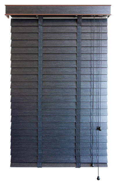 Горизонтальные деревянные жалюзи 50 мм Чёрный-серебро 9954 лесенка тесьма